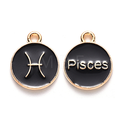 Alloy Enamel Pendants ENAM-S124-01B-08H-1