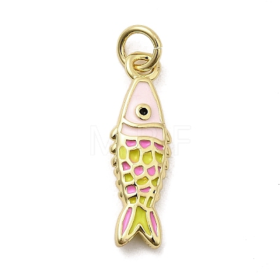 Brass Enamel Pendants X1-KK-A266-39G-03-1