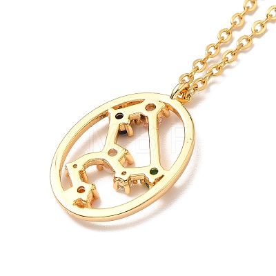 Colorful Cubic Zirconia Constellation Pendant Necklace LS-NJEW-H166-01H-1