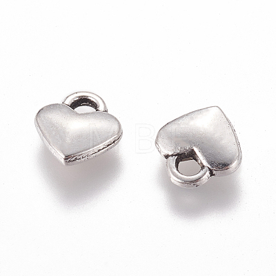 Tibetan Style Alloy Heart Charms TIBEP-LFH260Y-FF-1