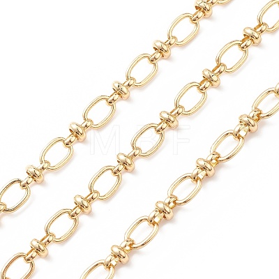 Rack Plating Brass Oval & Knot Link Chains CHC-K013-02-1