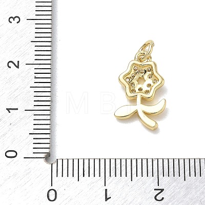 Brass with Rhinestone Pendants KK-CBAD872-01G-06-1