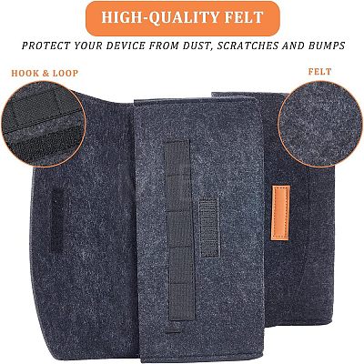 Nylon & Felt Storage Pouch Bag Protective Case ABAG-WH0042-04-1