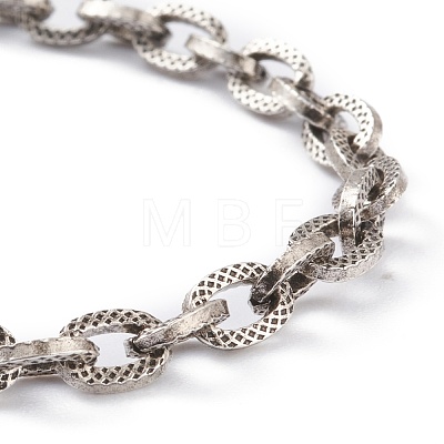 Brass Cable Chain Bracelets BJEW-H537-09AS-1