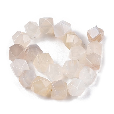 Natural White Agate Beads Strands G-T138-31-1