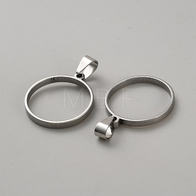 Stainless Steel Open Back Bezel Pendant Cabochon Settings STAS-WH0033-58P-1