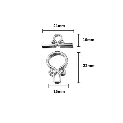 Stainless Steel Toggle Clasps PW-WG419A3-02-1