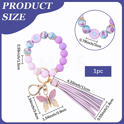 1Pc Acrylic & Silicone Keychains HJEW-BM0001-63-1