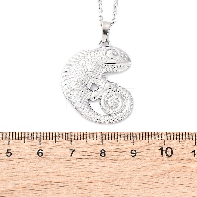 304 Stainless Steel Pendant Necklaces NJEW-H059-07P-1