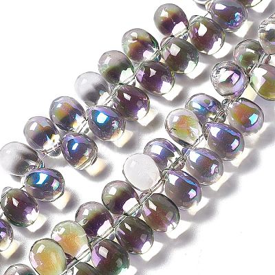 Electroplate Glass Beads Strands EGLA-L031-HR01-1