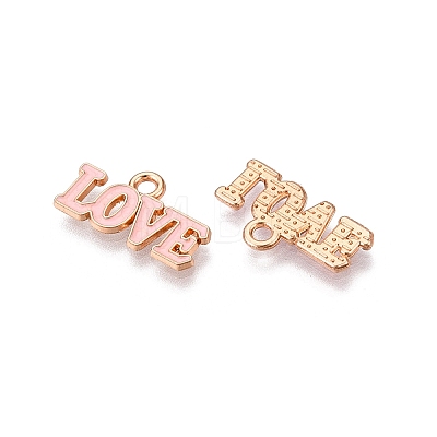 Valentine's Day Theme Alloy Enamel Pendants ENAM-T020-50D-03-1