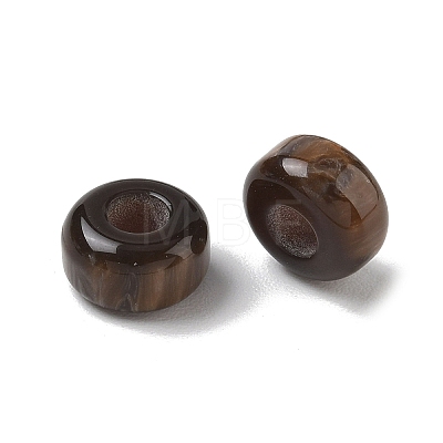 Opaque Resin European Beads RESI-F073-17B-1