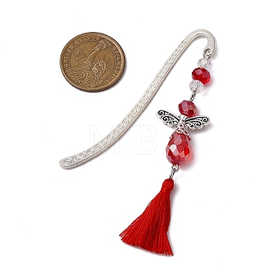 Tibetan Style Alloy Hook Bookmarks AJEW-JK00333-1