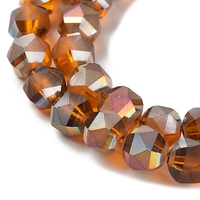 Electroplate Transparent Glass Beads Strands EGLA-I018-HR02-1