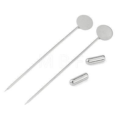 Brass Lapel Pin Base Settings LS-KK-WH0045-025A-P-1