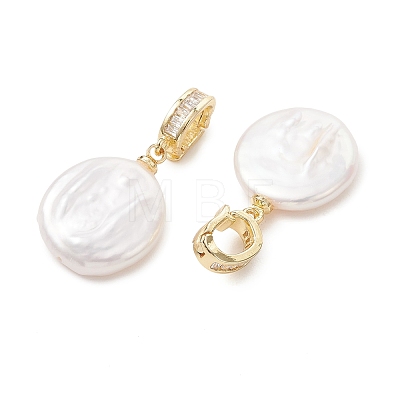 Natural Baroque Keshi Pearl Pendants PALLOY-JF05494-1