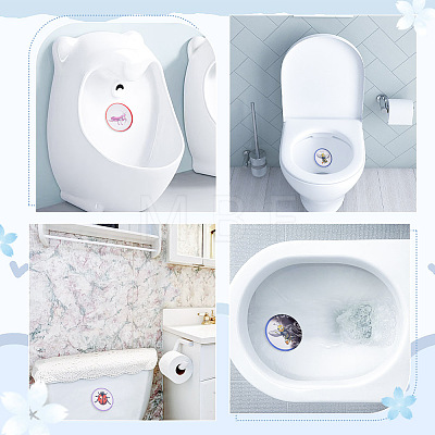 Round Dot PVC Potty Training Toilet Color Changing Stickers DIY-WH0488-31C-1