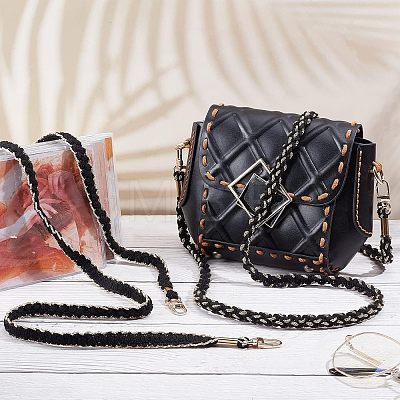 WADORN® 2Pcs 2 Style Braided Cord Bag Straps FIND-WR0005-36-1