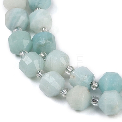 Natural Flower Amazonite Beads Strands G-O201B-116F-1