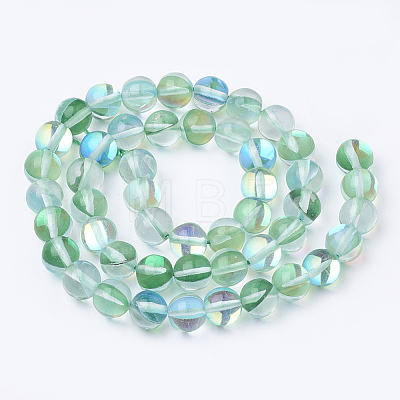 Synthetic Moonstone Beads Strands G-S283-8mm-M1-1