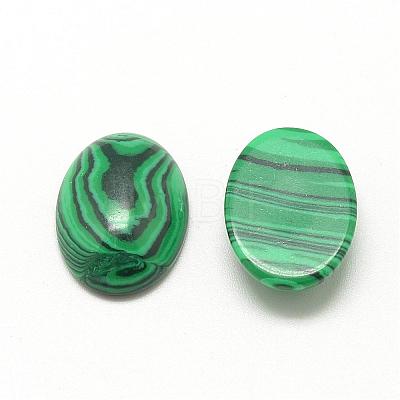 Synthetic Malachite Cabochons G-R415-18x25-38-1