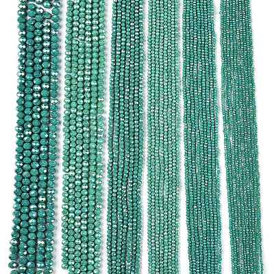 Electroplate Glass Beads Strands EGLA-A044-P4mm-B31-1