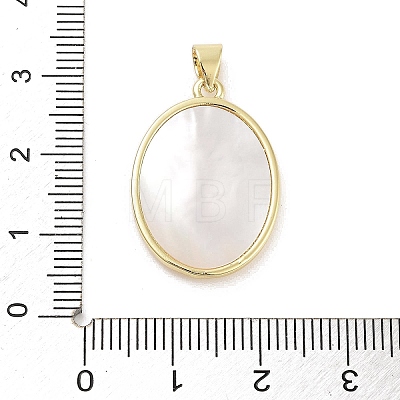 Rack Plating Brass Pave Shell Pendants KK-Z064-28G-07-1