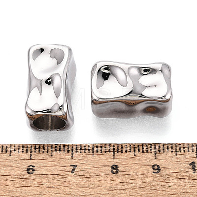 Textured Alloy Large Hole Beads PALLOY-T091-44P-1