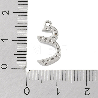 Rack Plating Brass Micro Pave Clear Cubic Zirconia Pendants KK-A224-03J-P-1