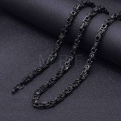 Titanium Steel Byzantine Chain Necklace for Men FS-WG56795-57-1