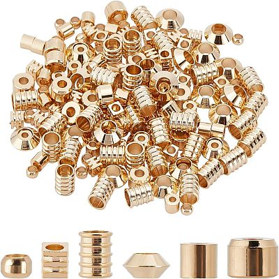 400Pcs 2 Colors Brass Spacer Beads KK-FH0003-46-1