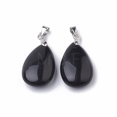 Natural Obsidian Gemstone Pendants G-S299-35-1