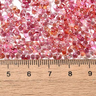 Transparent Baking Paint Glass Seed Beads SEED-A033-06A-01-1