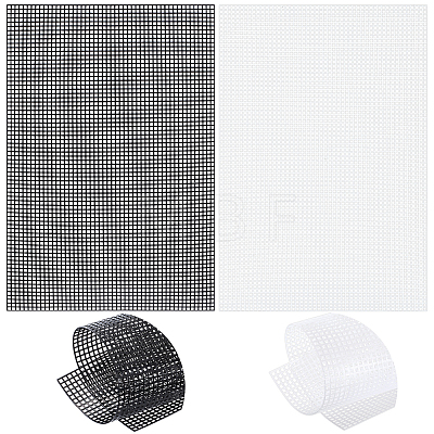 30Pcs 2 Colors PE Mesh Canvas Sheets AJEW-WR0003-60-1
