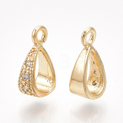 Brass Cubic Zirconia Tube Bails LS-KK-S350-380G-1