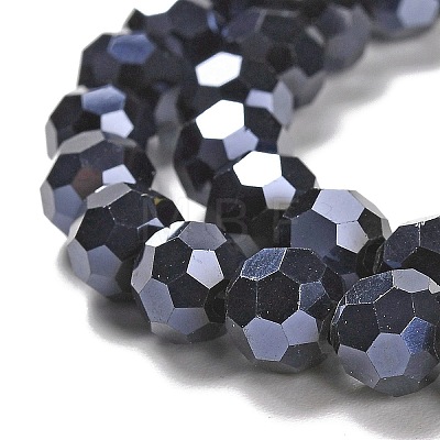 Electroplate Opaque Glass Beads Strands EGLA-A035-P8mm-A18-1