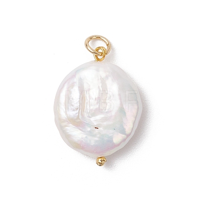 Natural Keshi Pearl Pendants PALLOY-JF04189-02-1
