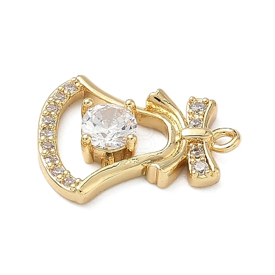 Brass Micro Pave Cubic Zirconia Pendants LS-KK-H521-02C-G-1