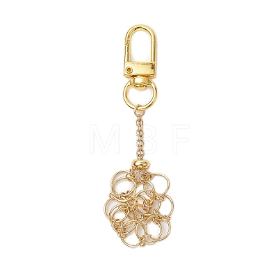 304 Stainless Steel Macrame Chain Pouch Empty Stone Holder Pendant Decoration HJEW-JM02080-1