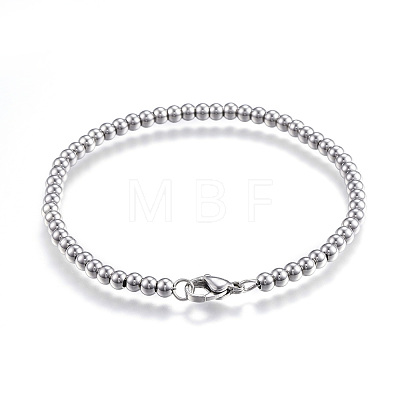 Tarnish Resistant 201 Stainless Steel Ball Chain Bracelets X-BJEW-E295-08-1