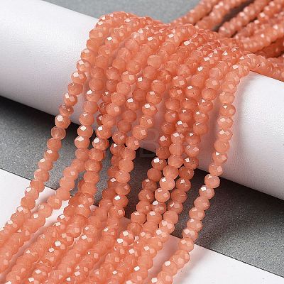 Baking Paint Imitation Jade Glass Bead Strands LS-DGLA-A034-J8MM-A34-1