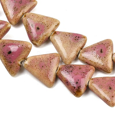 Glazed Porcelain Triangle Beads Strands PORC-B002-01-01-1