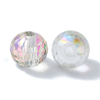 Half Rainbow Plated Glass Beads EGLA-P059-02A-HR02-1