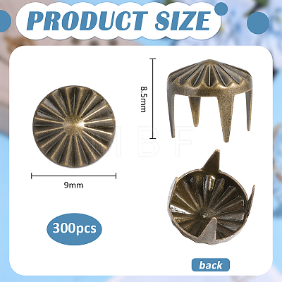 300Pcs Iron Rivets IFIN-PH0002-46-1
