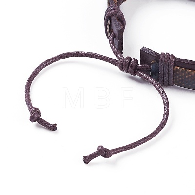Adjustable Leather Cord Bracelets BJEW-P252-B01-1