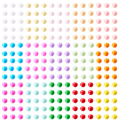 2400Pcs 15 Colors Opaque Baking Paint Glass Beads DGLA-TA0001-25-1