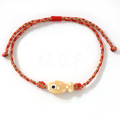 Handmade Porcelain Fish Charm Adjustabale Bracelets LS-XD8221-2-1