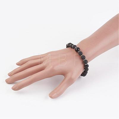 Natural Gemstone Beads Stretch Bracelets BJEW-JB02711-02-1