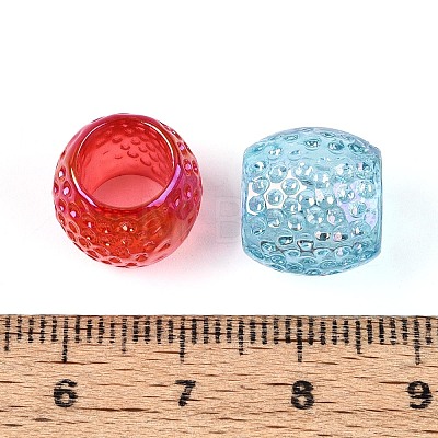 UV Plating Transparent Acrylic European Beads TACR-T029-08M-1