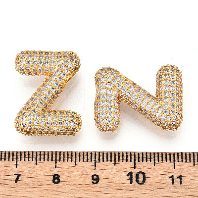 Brass Micro Pave Cubic Zirconia Pendants KK-N254-06G-Z-1